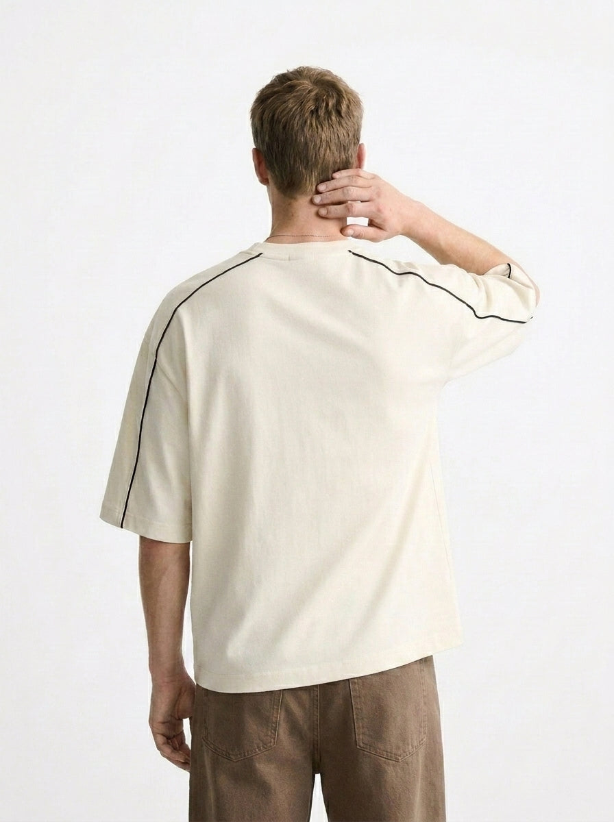 MrMaccaveli Script Piped Oversized Tee