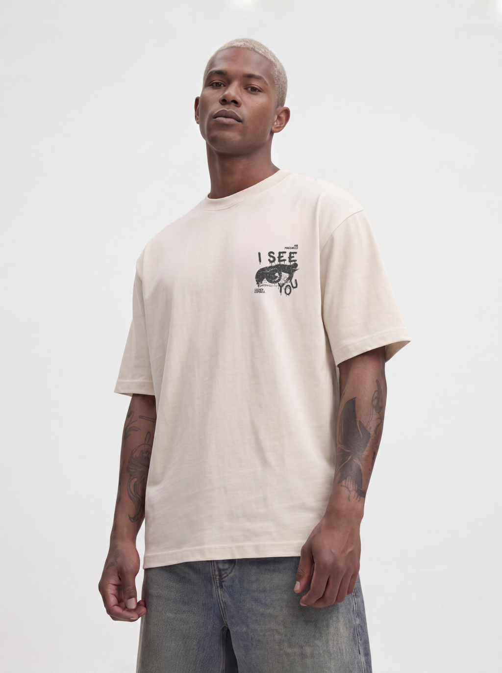 MrMaccaveli I See You Oversized Tee