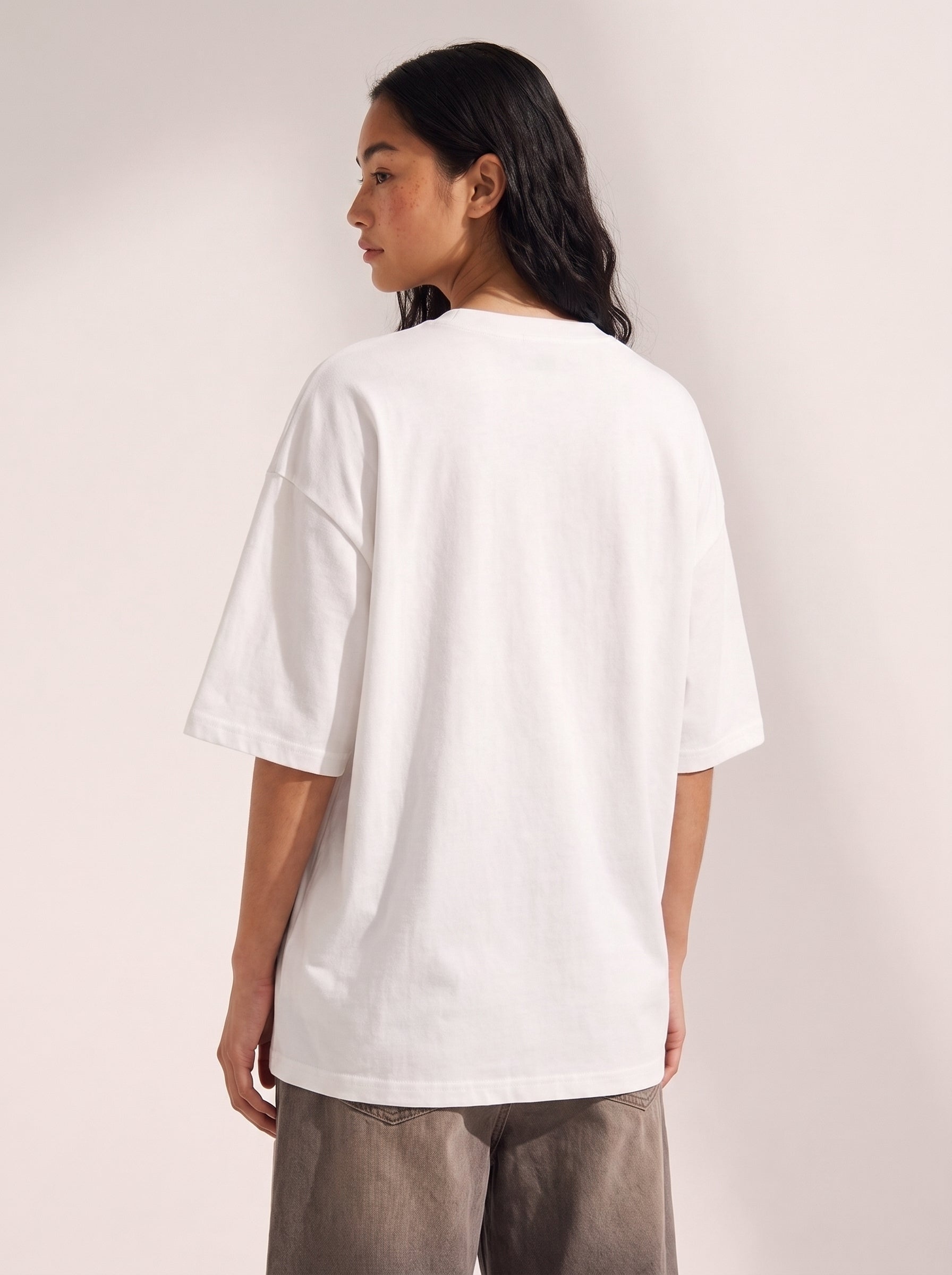 MRMACCAVELI Fracture oversized tee with statue print