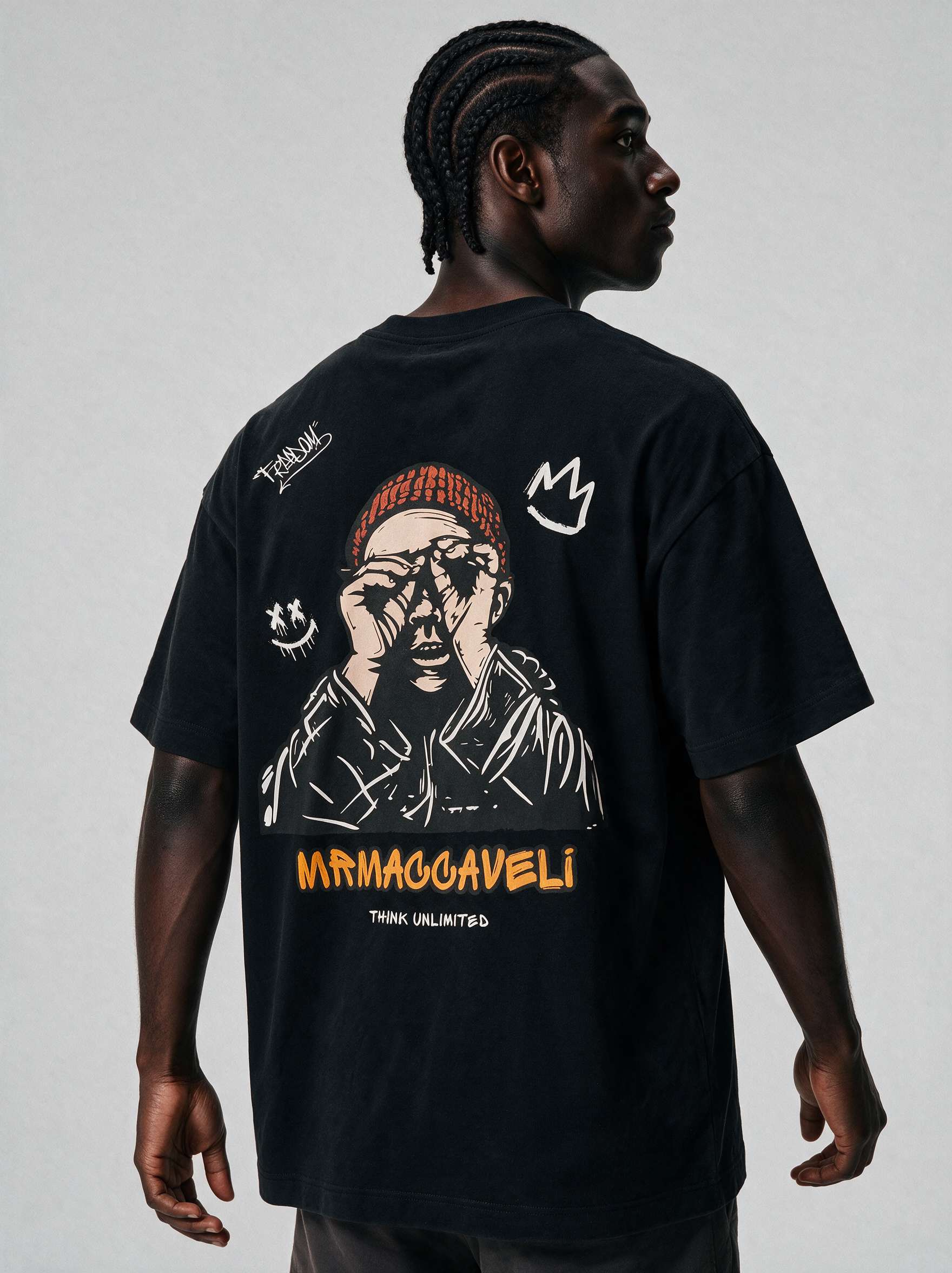 MrMaccaveli Think Unlimited Oversized Tee