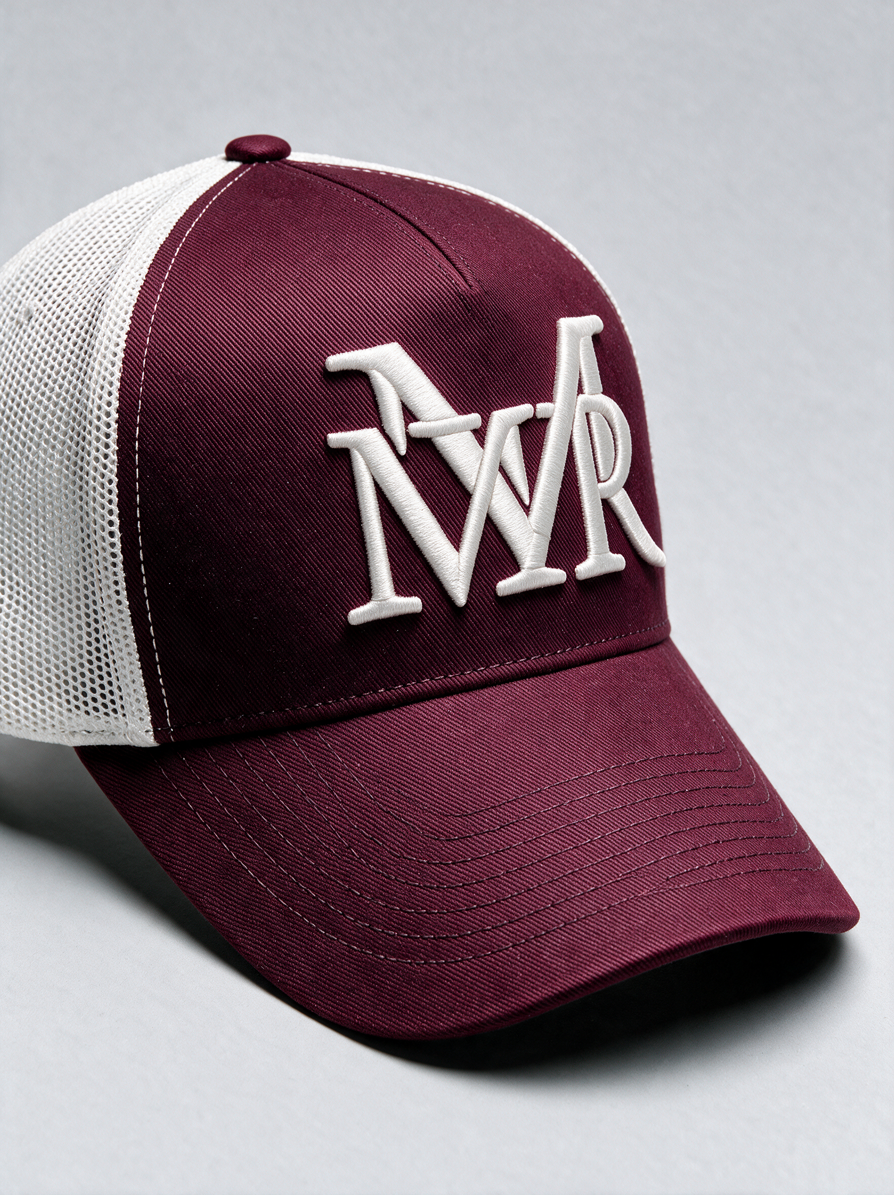 MrMaccaveli trucker cap in burgundy