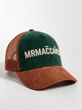 Corduroy Trucker Cap in Forest & Rust | MrMaccaveli